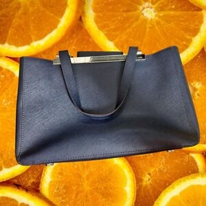 Michael Kors Satchel Top‎ Handle Handbag Navy Blue Designer Purse